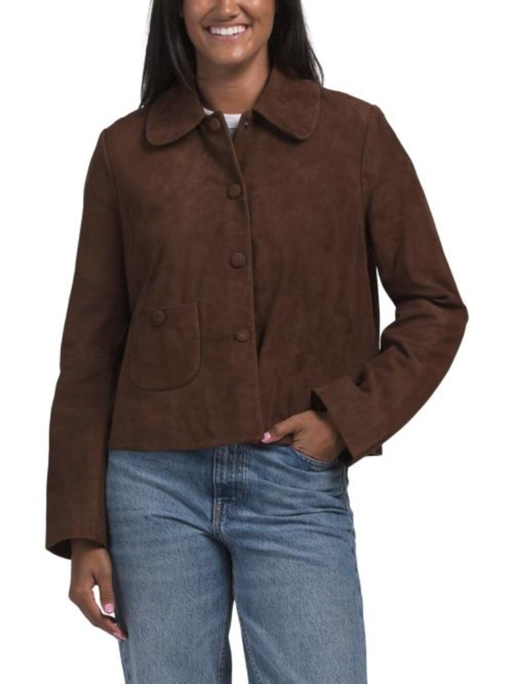 BOD & CHRISTENSEN Suede Snap Button Jacket